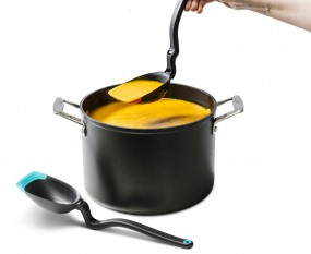 Spadle red - Spoon and ladle in one