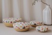 Set of 3 textil bowl covers 